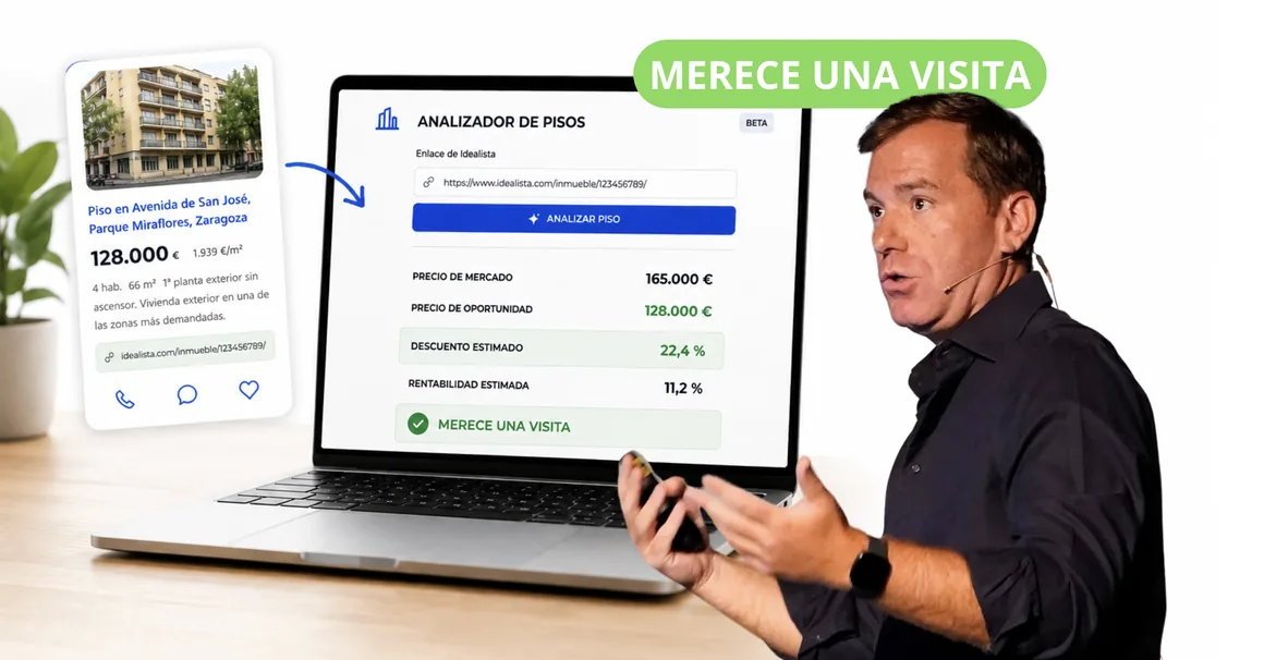 Analizador de pisos con IA en pantalla